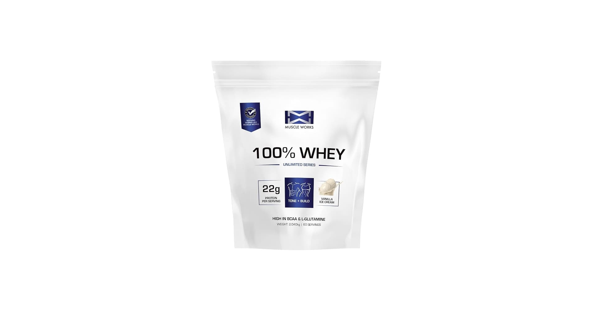 Muscle Works | 100% Whey | 1kg | Caramel | Vanilla